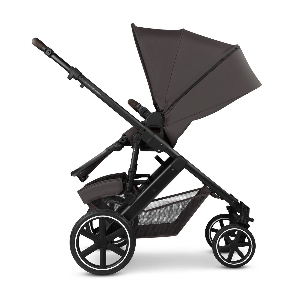 KINDERWAGENSET Salsa Core All in One  - Schwarz/Braun, Basics, Textil/Metall (63/123/97cm) - ABC Design