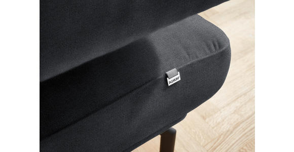 ECKSOFA in Chenille Dunkelgrau  305/224 cm  - Dunkelgrau/Schwarz, Design, Textil/Metall (305/224cm) - Dieter Knoll