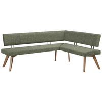 ECKBANK 170/160 cm  in Grün, Wildeiche  - Wildeiche/Eichefarben, Design, Holz/Textil (170/160cm) - Venda