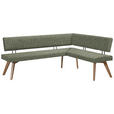ECKBANK 180/170 cm  in Grün, Wildeiche  - Wildeiche/Eichefarben, Design, Holz/Textil (180/170cm) - Venda