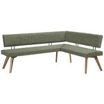 ECKBANK 170/160 cm  in Grün, Wildeiche  - Wildeiche/Eichefarben, Design, Holz/Textil (170/160cm) - Venda