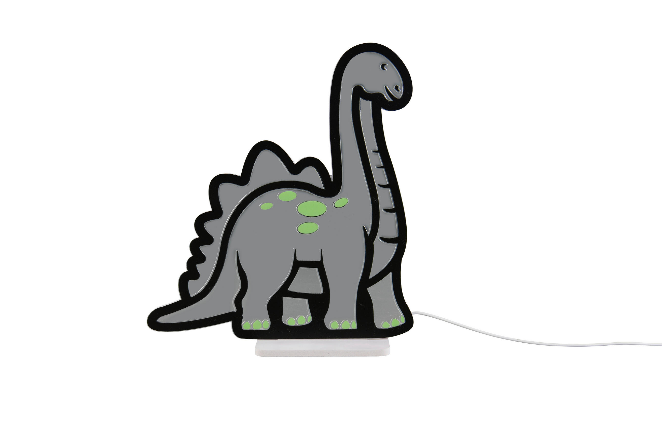 LED-DEKOLEUCHTE Dinosaur 30,5/33,4 cm  - Gelb/Grün, LIFESTYLE, Kunststoff/Metall (30,5/33,4cm) - Novel