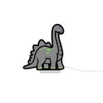 LED-DEKOLEUCHTE Dinosaur 30,5/33,4 cm  - Gelb/Grün, LIFESTYLE, Kunststoff/Metall (30,5/33,4cm) - Novel