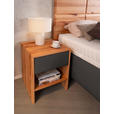 POLSTERBETT Matratze, Lattenrost, Bettkasten Buchefarben, Dunkelbraun 180/200 cm  - Dunkelbraun/Buchefarben, Design, Holz/Textil (180/200cm) - Valnatura