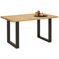 JEDÁLENSKÝ STÔL, divoký dub, farba duba,  - čierna/farba duba, Modern, kov/drevo (140/90/75cm) - Zandiara