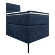 BOXSPRINGBETT 180/200 cm,  in Dunkelblau, Topper, H2 + H3 = mittel + fest  - Schwarz/Dunkelblau, Design, Textil/Metall (180/200cm) - Esposa