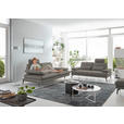 3-SITZER-SOFA in Leder Hellgrau  - Hellgrau/Schwarz, Design, Leder/Metall (222/86/104cm) - Dieter Knoll