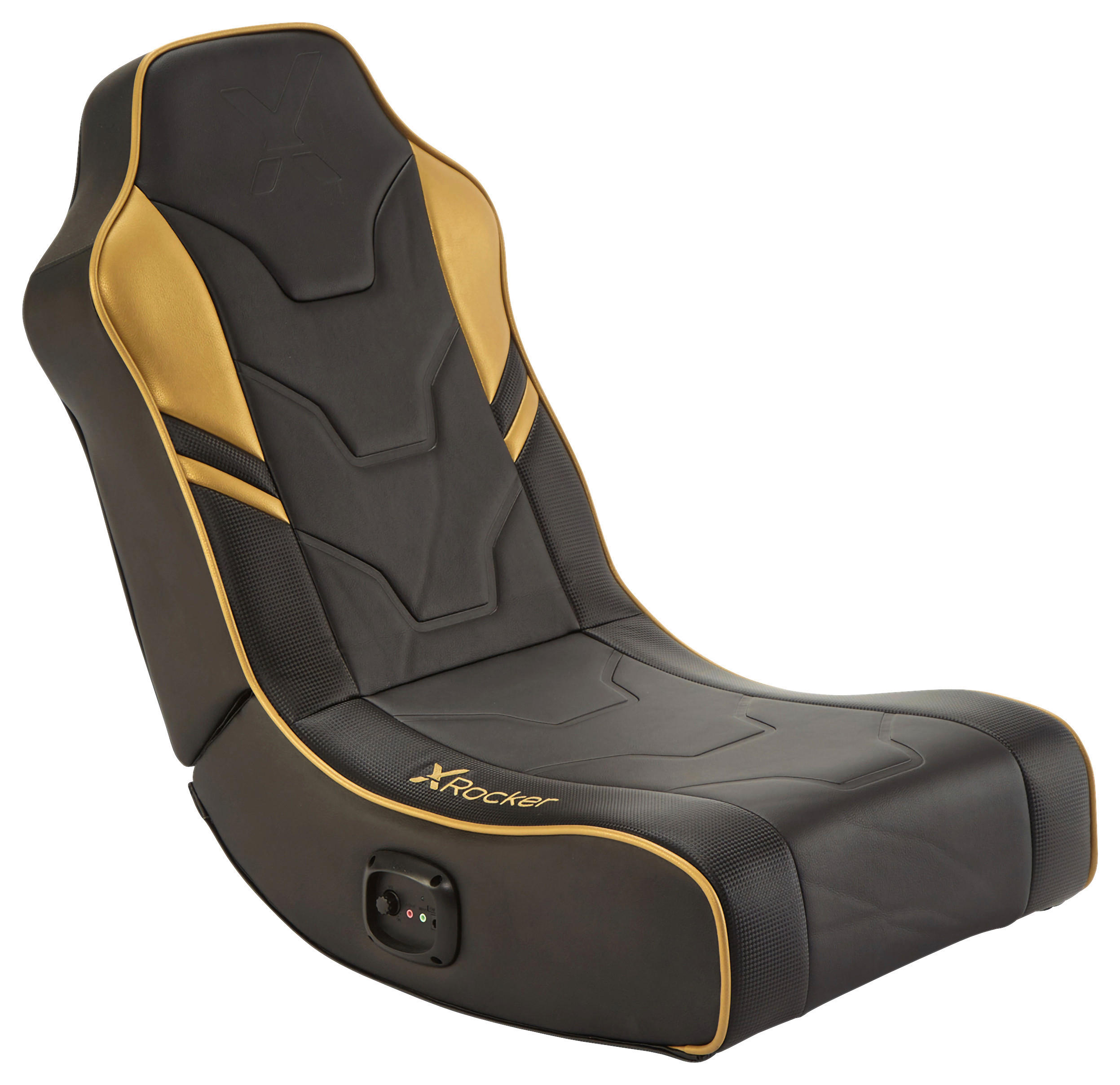 GAMINGSESSEL Schwarz, Goldfarben Textil   - Goldfarben/Schwarz, MODERN, Textil (42/64/75cm) - X Rocker