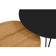 COUCHTISCHSET in Holz, Metall, Holzwerkstoff 80/60/80/60/43/39 cm  - Eichefarben/Schwarz, Design, Holz/Holzwerkstoff (80/60/80/60/43/39cm) - Carryhome