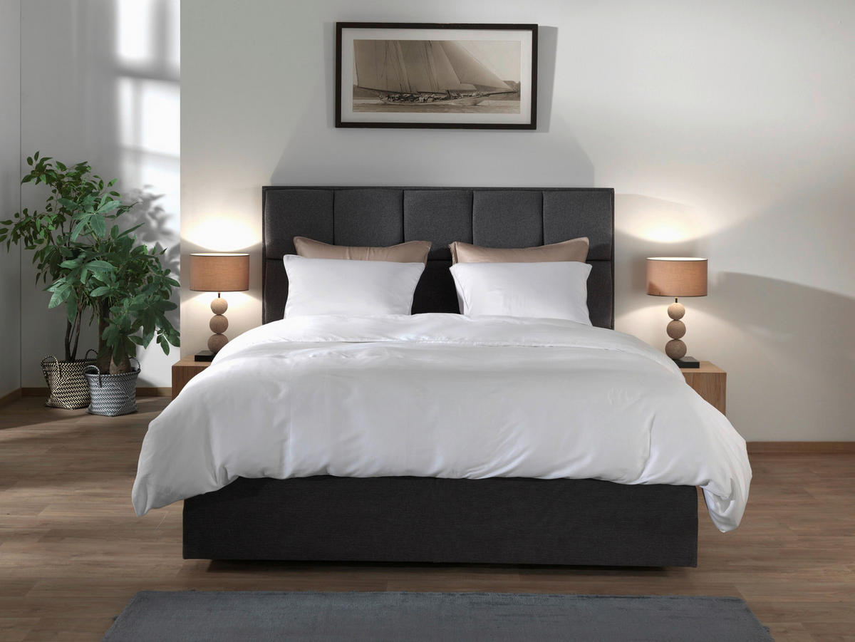 BETTWÄSCHE 2-teilig Suite-New-York Makosatin 135/200 cm  - Weiß, Basics, Textil (135/200cm)