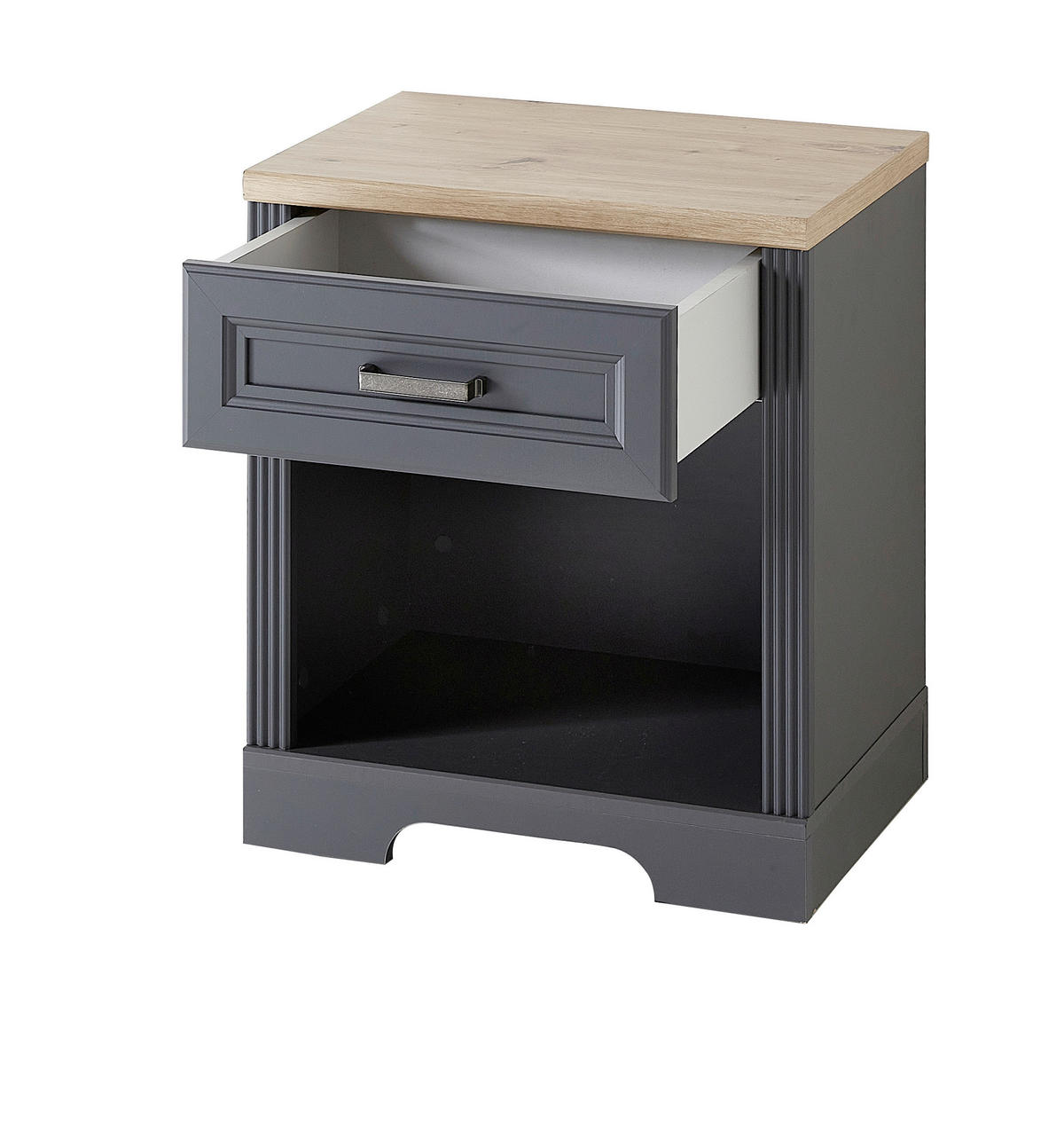 Rollbox  54/62/39 cm  - grafit/stejar Artisan, Romantik / Landhaus, metal/material pe bază de lemn (54/62/39cm) - Landscape