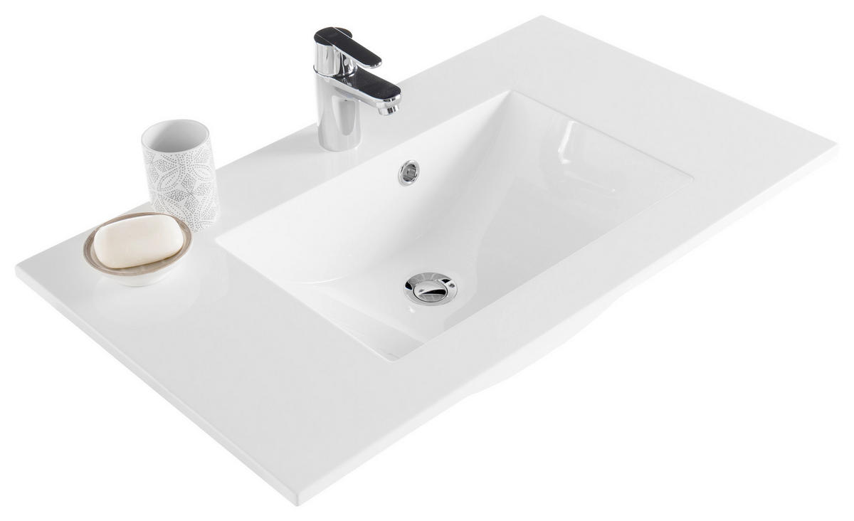 UMIVALNIK 81/2/48 cm  - bela, Natur, kamen (81/2/48cm) - Xora