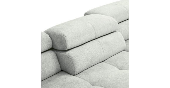 ECKSOFA Grau Flachgewebe - Chromfarben/Grau, KONVENTIONELL, Textil/Metall (282/224cm) - Hom`in