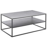 COUCHTISCH 100/60/41,5 cm rechteckig Grau, Schwarz  - Schwarz/Grau, Design, Keramik/Metall (100/60/41,5cm) - Johann Jakob