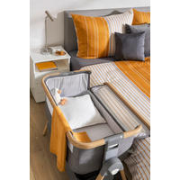 OBPOSTELJNA POSTELJICA Elegance 102/54/69-81 cm naravne barve, temno siva  - temno siva/naravne barve, Trend, kovina/umetna masa (102/54/69-81cm) - Jimmylee