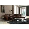 ECKSOFA in Echtleder Dunkelbraun  - Chromfarben/Dunkelbraun, Design, Leder/Metall (273/250cm) - Livetastic