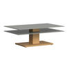 COUCHTISCH in Holz, Glas, Holzwerkstoff 120/75/43 cm  - Eichefarben/Grau, Design, Glas/Holz (120/75/43cm) - Voglauer