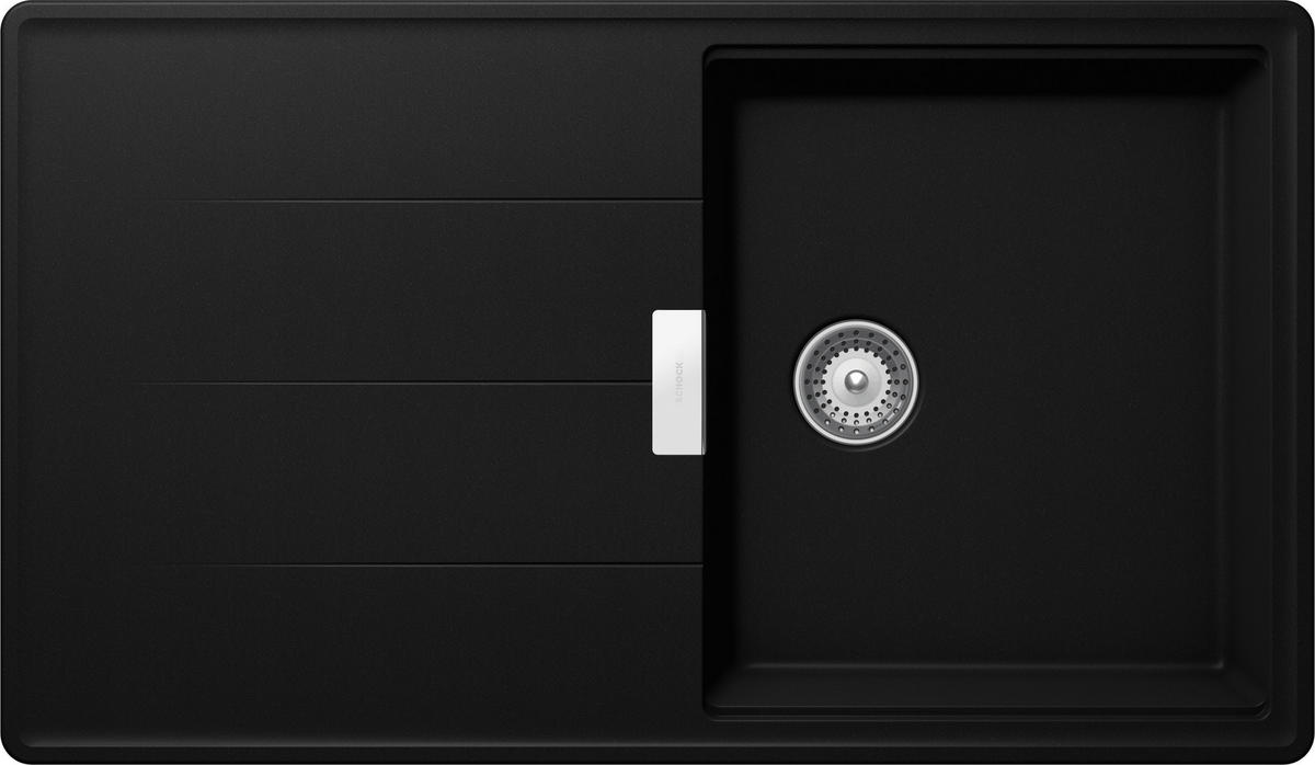 SPÜLE TIAD100UPUR  - Schwarz, Basics, Stein (86/50cm) - Schock