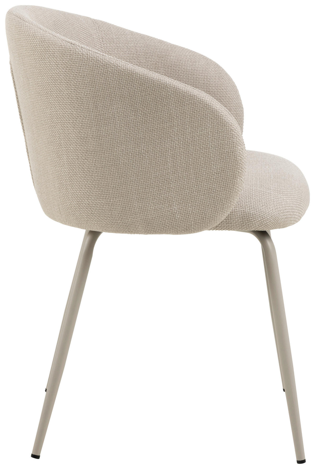 ARMLEHNSTUHL  in Struktur  - Beige/Grau, Design, Textil/Metall (55,5/79/55cm) - MID.YOU