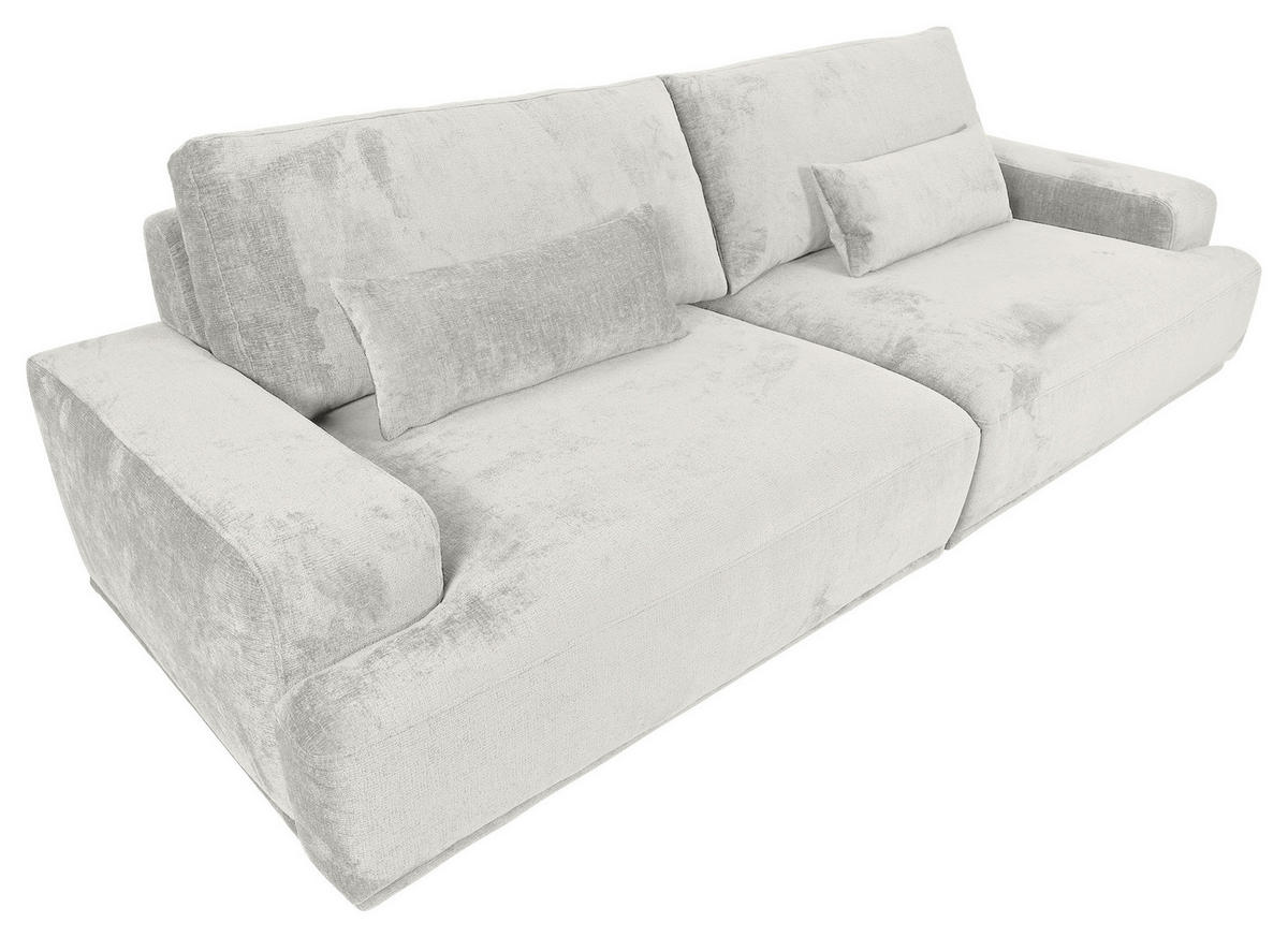BIGSOFA in Chenille Beige  - Beige/Schwarz, KONVENTIONELL, Kunststoff/Textil (282/73/115cm) - MID.YOU