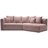 ECKSOFA Rosa Chenille  - Schwarz/Rosa, MODERN, Kunststoff/Textil (315/180cm) - Hom`in
