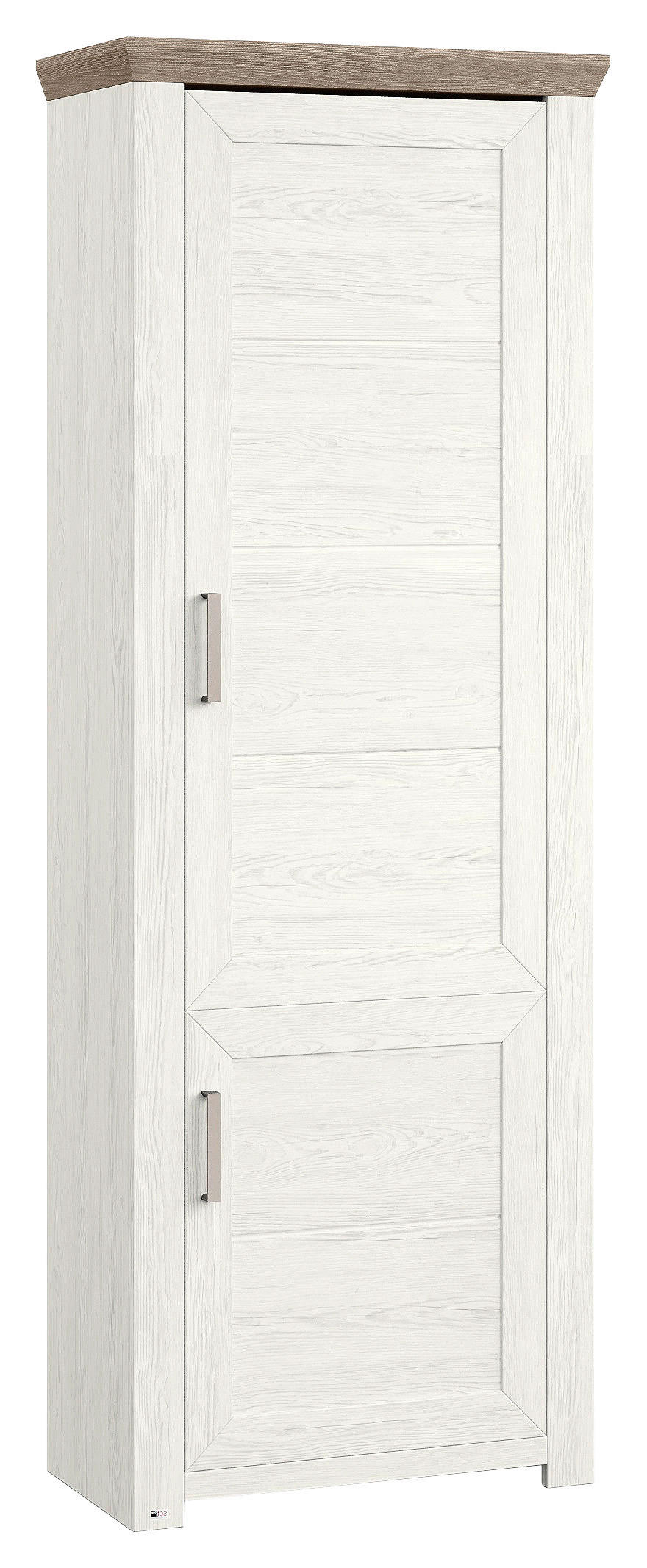 REGAL Weiß, Eichefarben  - Eichefarben/Weiß, Design, Holzwerkstoff/Metall (74,5/206,6/42,2cm) - SetOne by Musterring