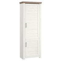 REGAL Weiß, Eichefarben  - Eichefarben/Weiß, Design, Holzwerkstoff/Metall (74,5/206,6/42,2cm) - SetOne by Musterring