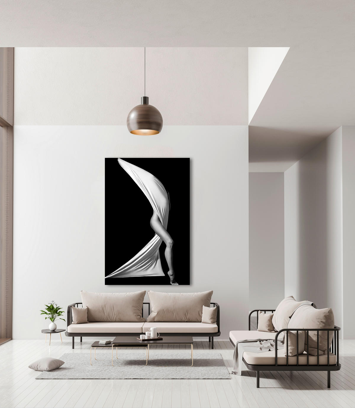 BILD 100/150 cm  - Schwarz/Weiß, Design, Kunststoff (100/150cm)