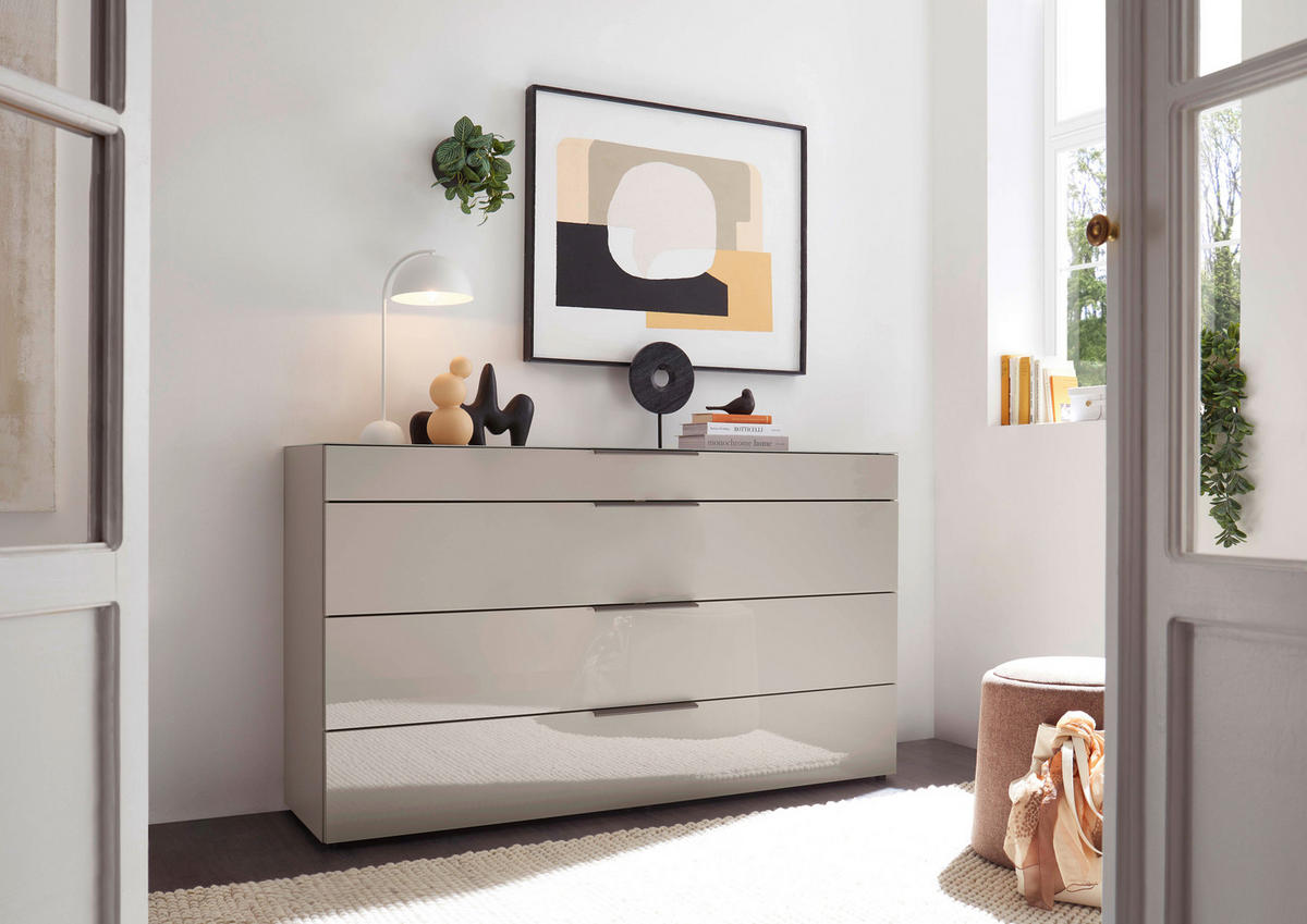 SIDEBOARD 160/91,2/43 cm  in Grau  - Schieferfarben/Schwarz, Basics, Glas/Holzwerkstoff (160/91,2/43cm) - Dieter Knoll