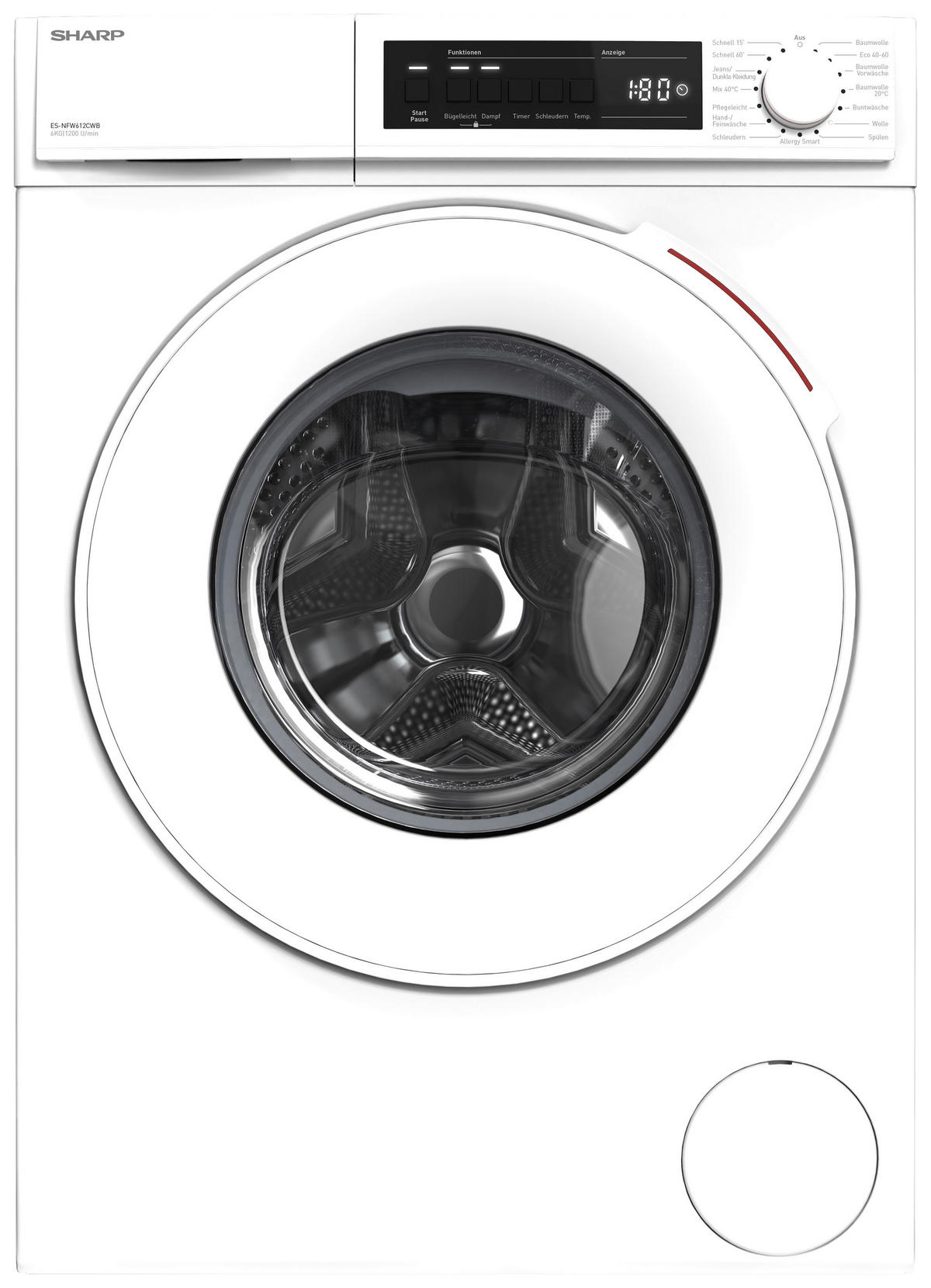 WASCHMASCHINE ES-NFW612CWB-DE  - Weiß, Basics (59,7/84,5/41,6cm) - Sharp