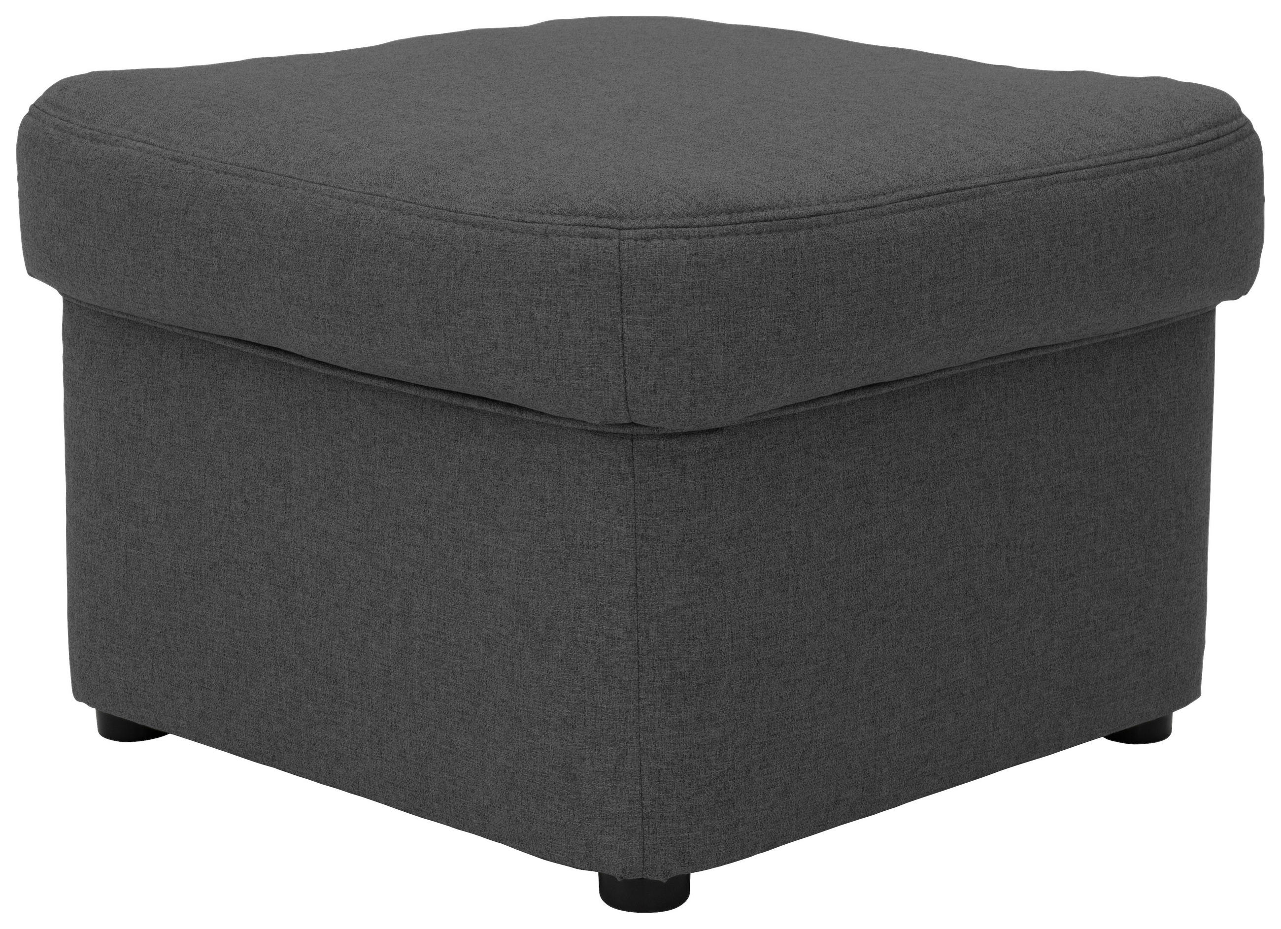 HOCKER Webstoff Grau  - Schwarz/Grau, KONVENTIONELL, Kunststoff/Textil (60/40/60cm) - MID.YOU