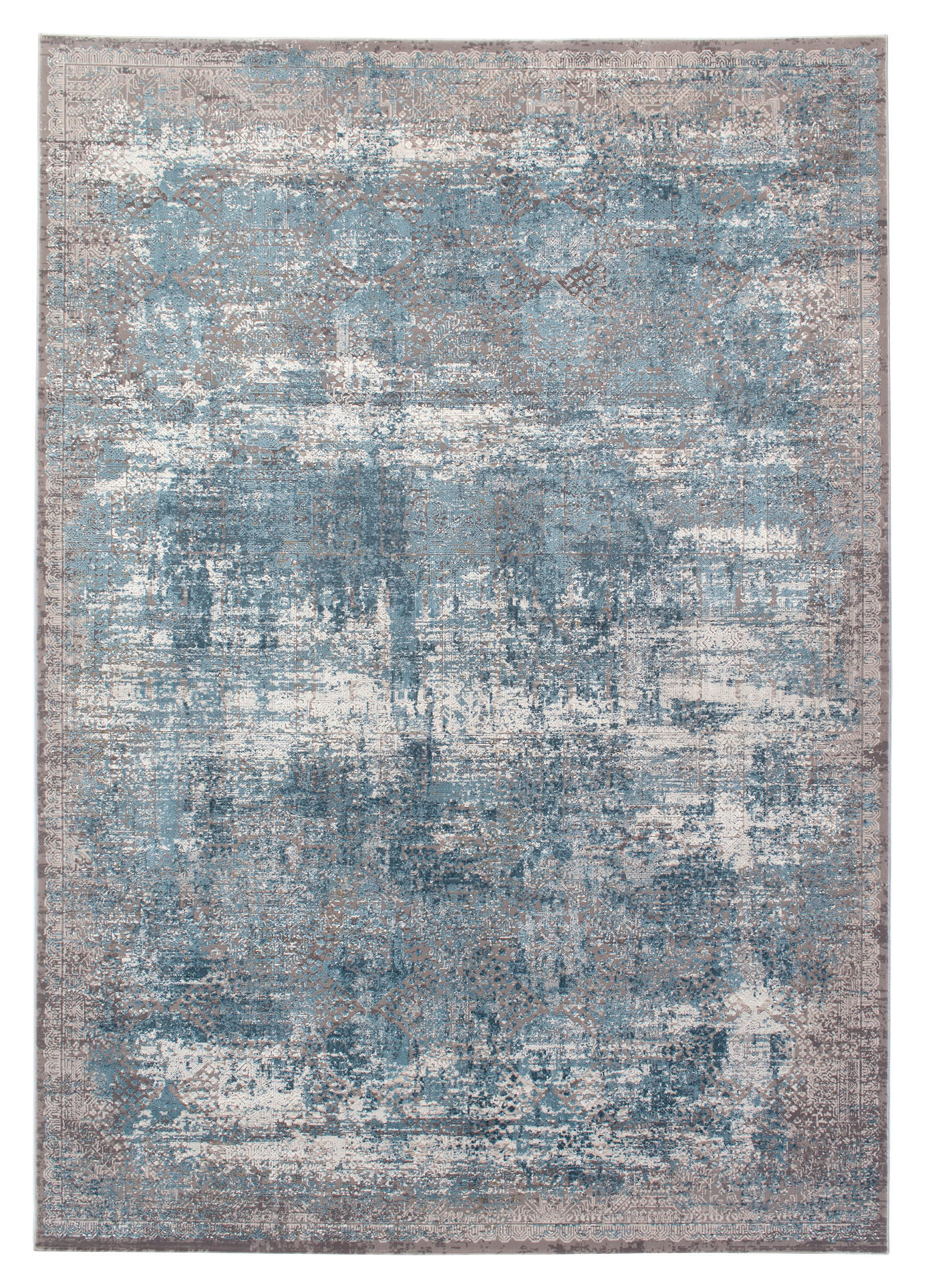 WEBTEPPICH  240/340 cm  Blau, Grau, Hellgrau, Hellblau, Dunkelblau, Dunkelgrau   - Blau/Dunkelgrau, Design, Textil (240/340cm) - Musterring