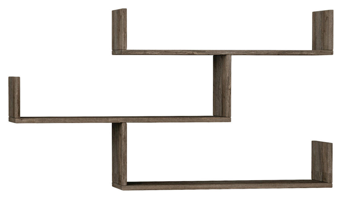 WANDREGAL 120/67/22 cm  - Dunkelbraun, Design, Holzwerkstoff (120/67/22cm) - Livetastic