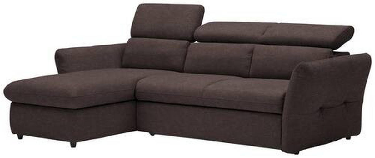 ECKSOFA in Mikrofaser Dunkelbraun  172/240 cm  - Dunkelbraun/Schwarz, Design, Kunststoff/Textil (172/240cm) - Stylife