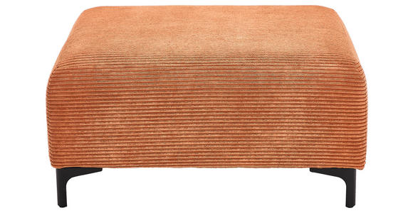 HOCKER Cord Rostfarben - Rostfarben/Schwarz, KONVENTIONELL, Textil/Metall (99/46/77cm) - Carryhome