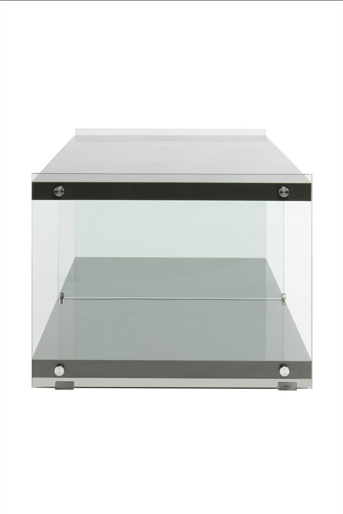 BEISTELLTISCH in Holz, Glas 120/45/60 cm  - Grau, Design, Glas/Holz (120/45/60cm) - Kayoom
