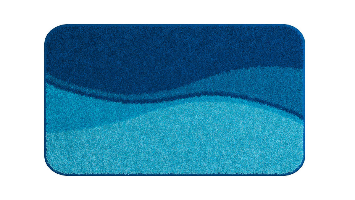 BADEMATTE Blau 65/115 cm  - Blau, Basics, Kunststoff/Textil (65/115cm) - Grund