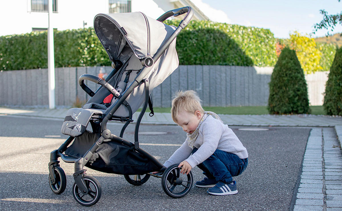 BUGGY Boogy Monster Grau  - Schwarz/Grau, Basics, Textil/Metall (48/100/74cm) - Osann