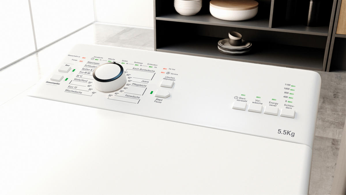 WASCHMASCHINE WAT PRIME 55 L3  - Weiß, Trend, Kunststoff/Metall (40/90/60cm) - Bauknecht