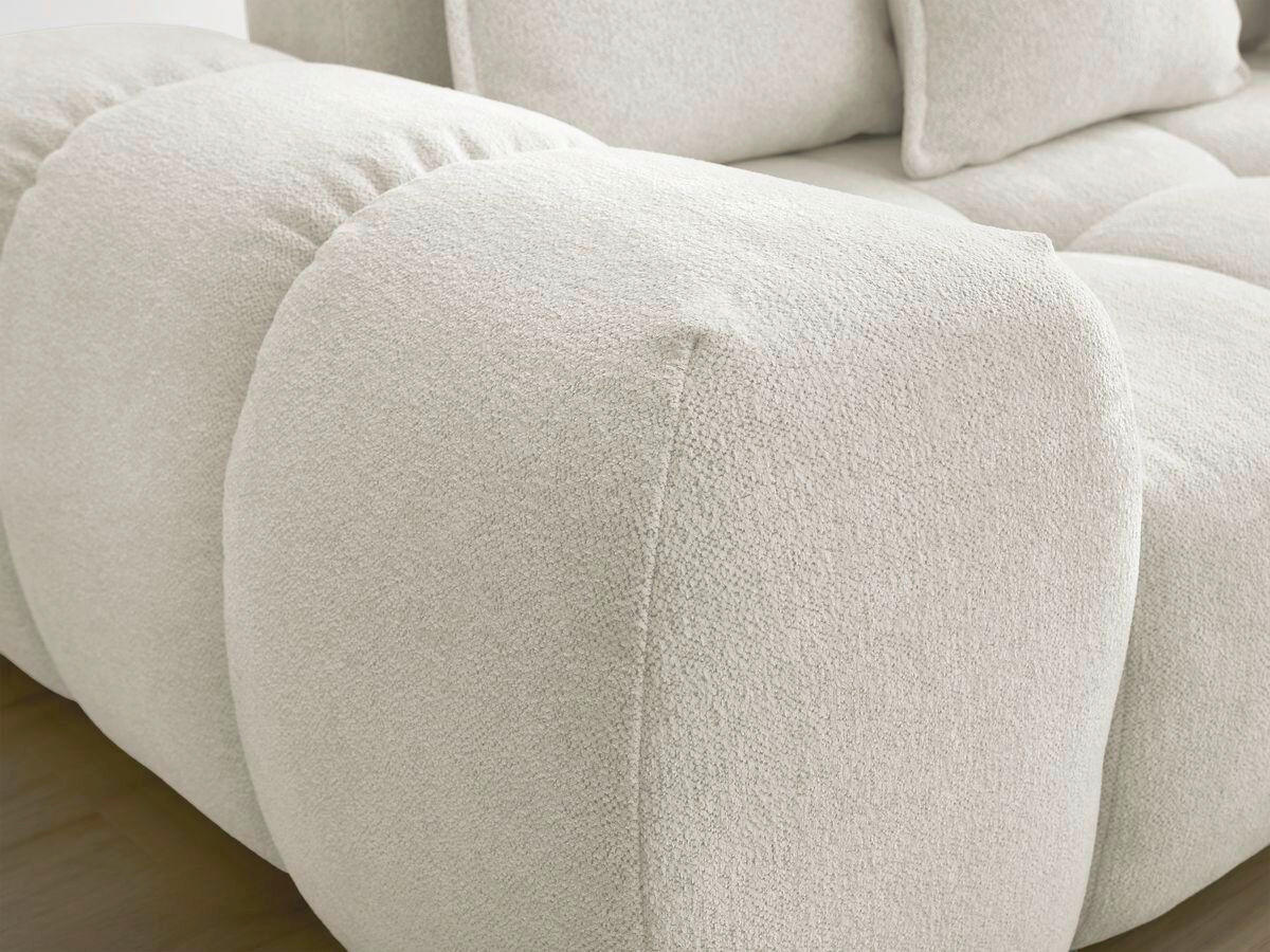 SCHLAFSOFA EVEREST  mit Armteil links, Armteil rechts Flachgewebe Weiß  - Schwarz/Weiß, MODERN, Kunststoff/Textil (278/115/90cm) - Livetastic