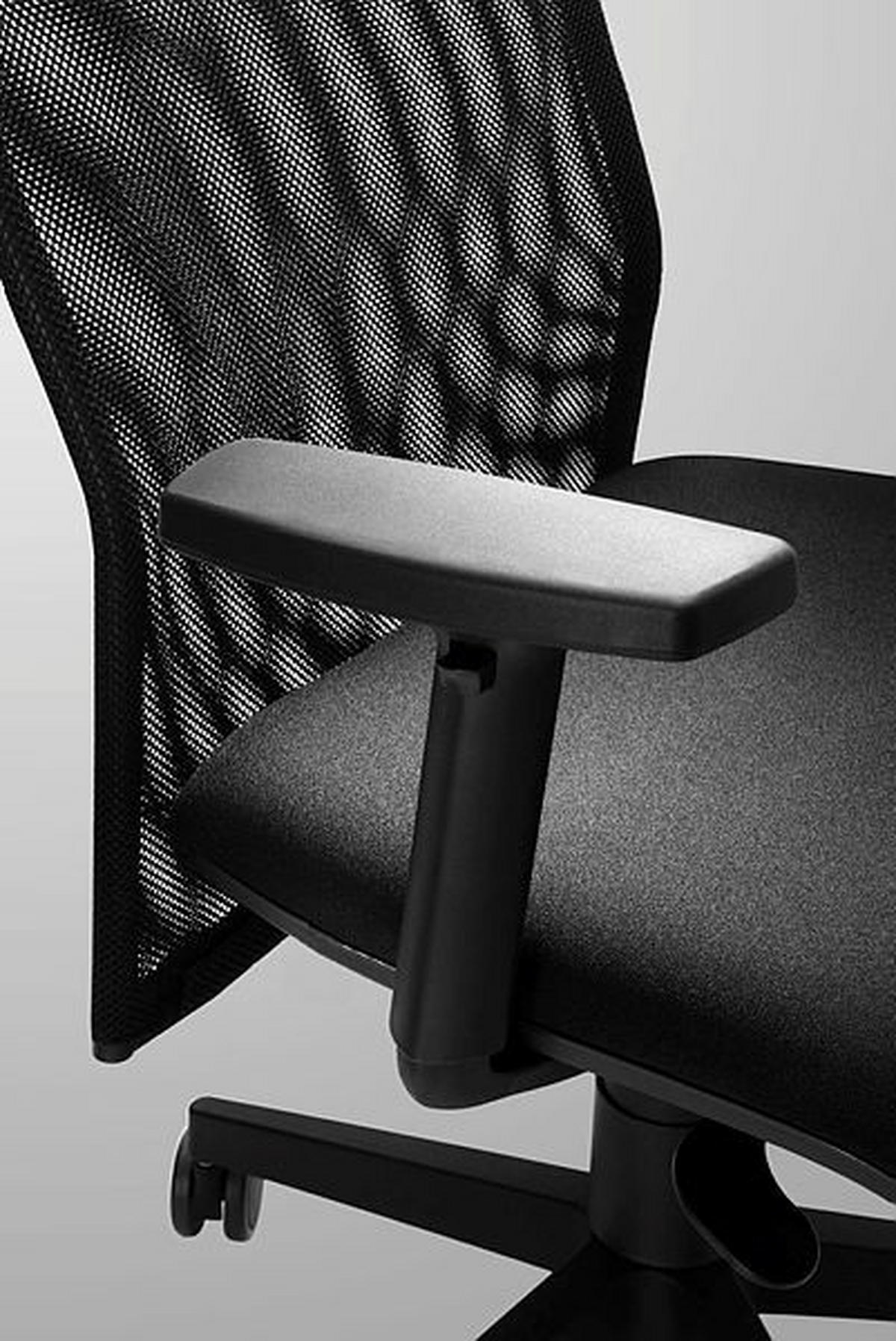 DREHSTUHL Flachgewebe Schwarz  - Schwarz, KONVENTIONELL, Kunststoff/Textil (64/119/64cm) - Venda
