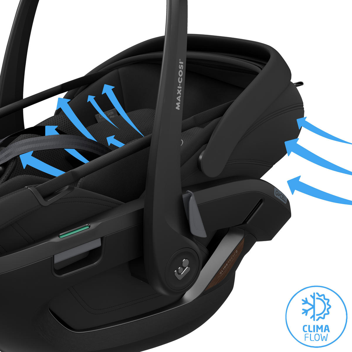 BABYSCHALE Coral Slide Pro  - Schwarz, Basics, Kunststoff/Textil (44/44,6/76cm) - Maxi-Cosi