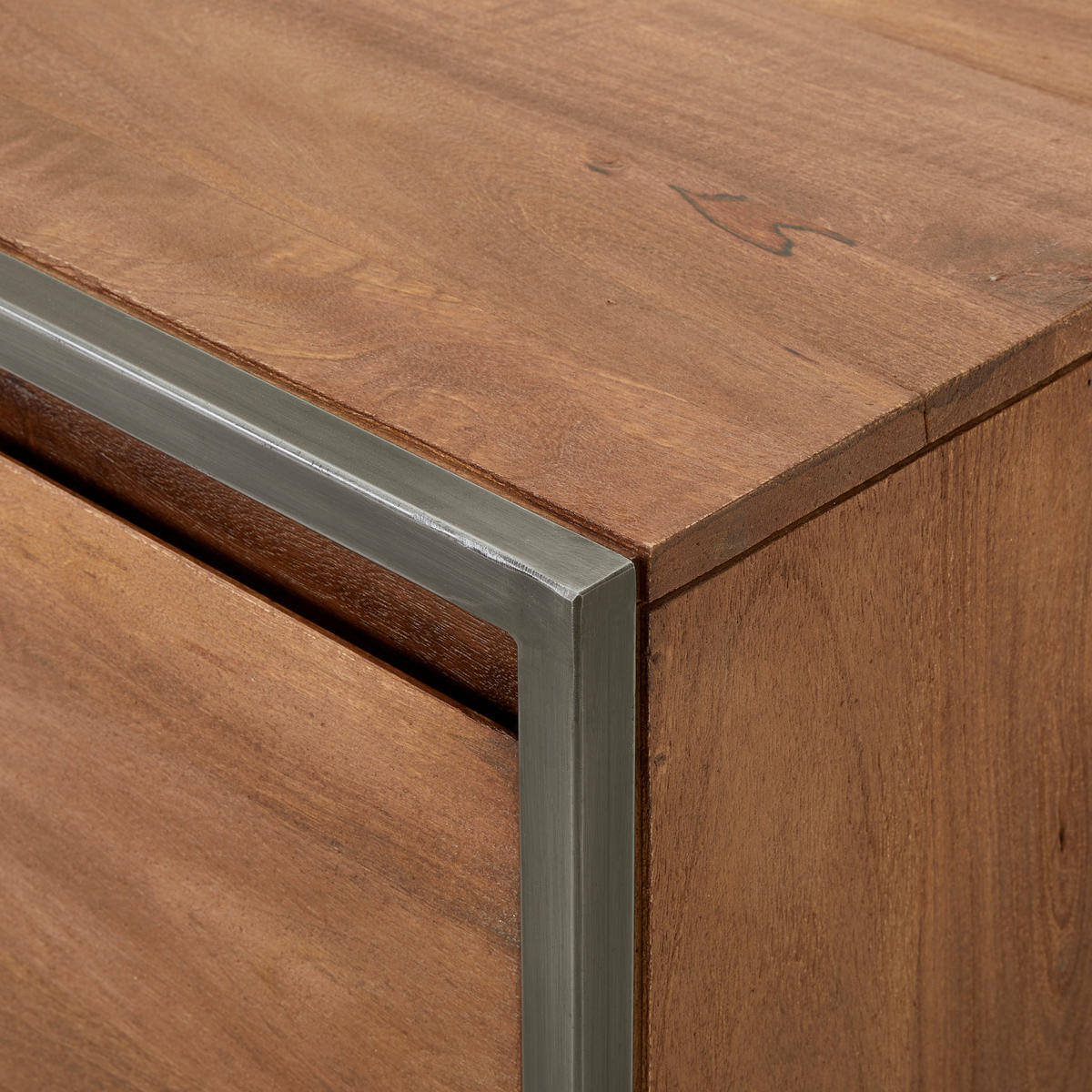 TV-BÄNK  i 188/61/40 cm  - valnötsfärgad/svart, Lifestyle, metall/trä (188/61/40cm) - MID.YOU