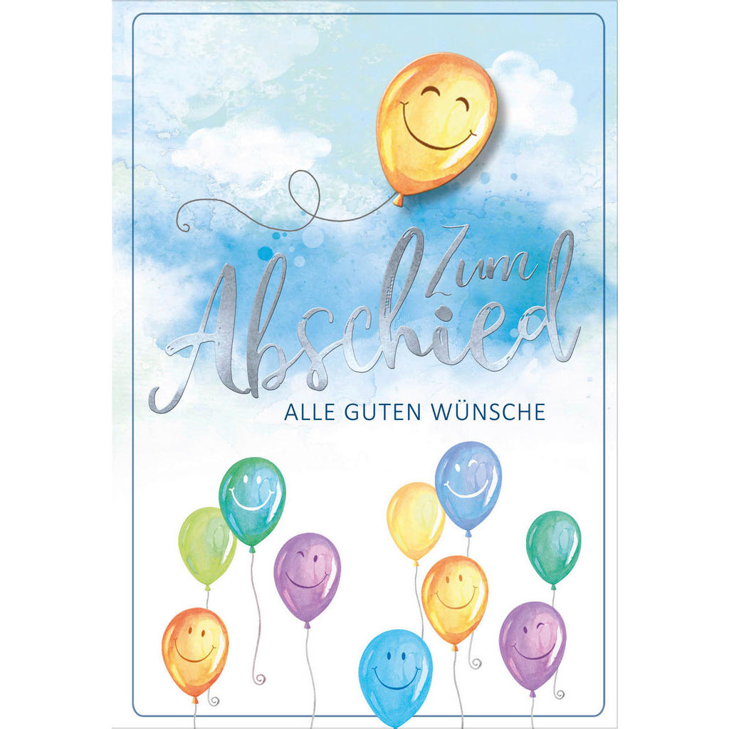 Billett Abschied Ballons