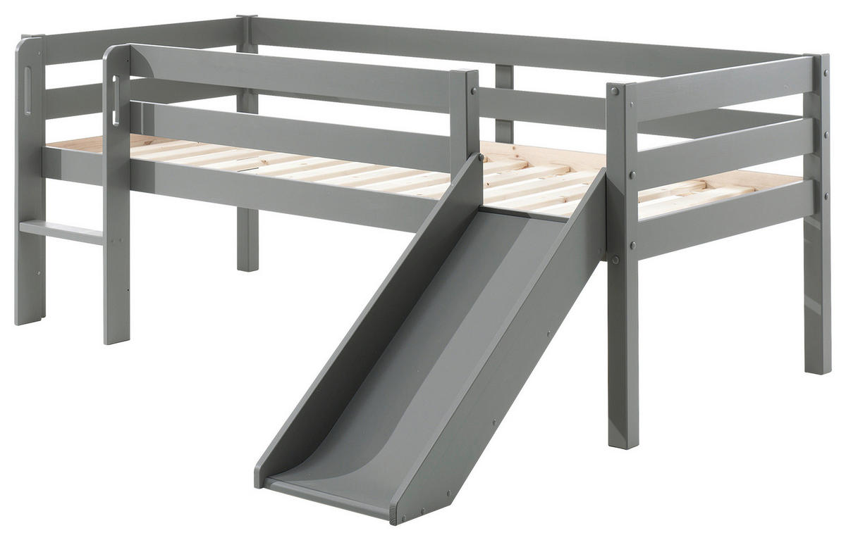 SPIELBETT Rollrost, Absturzsicherung 90/200 cm  in Grau  - Grau, MODERN, Holz/Holzwerkstoff (90/200cm) - MID.YOU