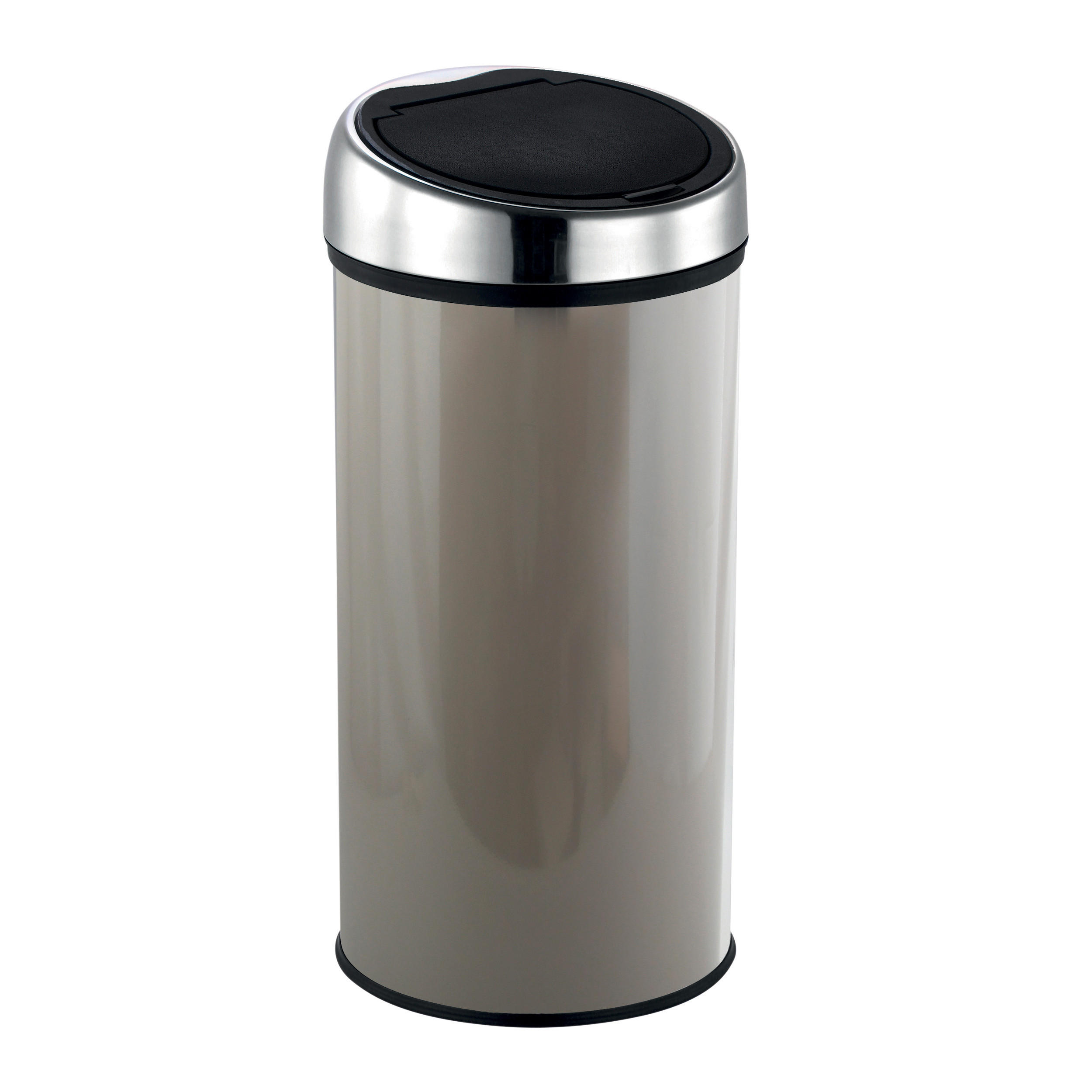 ABFALLEIMER 30 l  Metall  - Taupe/Schwarz, Basics, Kunststoff/Metall (35/66/35cm) - MSV-Spirella