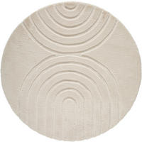 HOCHFLORTEPPICH 160 cm Treviso Beige rund  - Beige, Design, Textil (160cm) - Novel