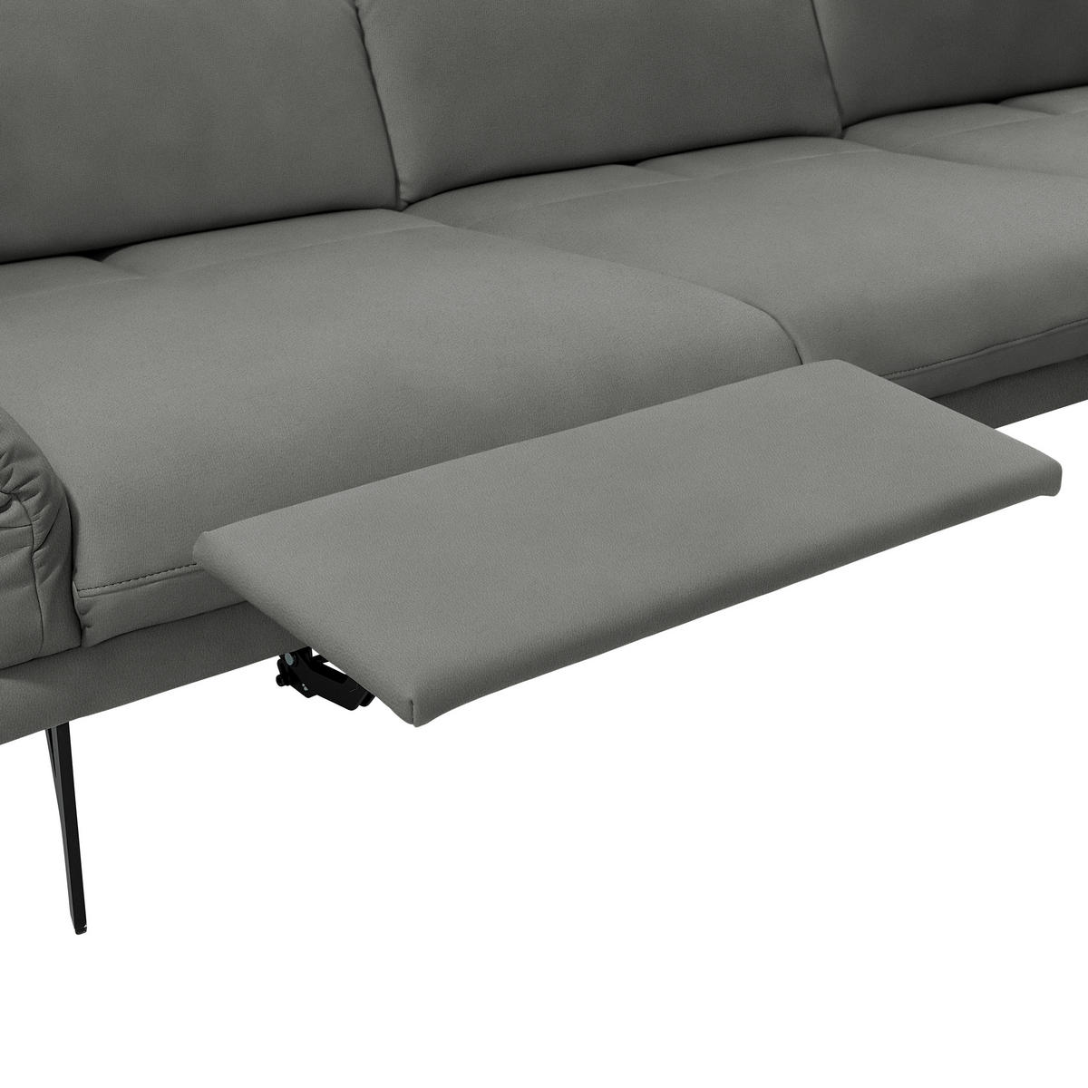 ECKSOFA Posh in Echtleder Dunkelgrau  308/173 cm  - Dunkelgrau/Anthrazit, Design, Leder/Metall (308/173cm) - Joop!