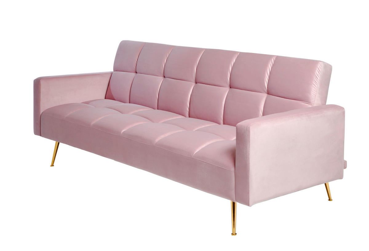 SCHLAFSOFA Rosa  - Goldfarben/Rosa, MODERN, Holz/Textil (213/84/84cm) - Livetastic