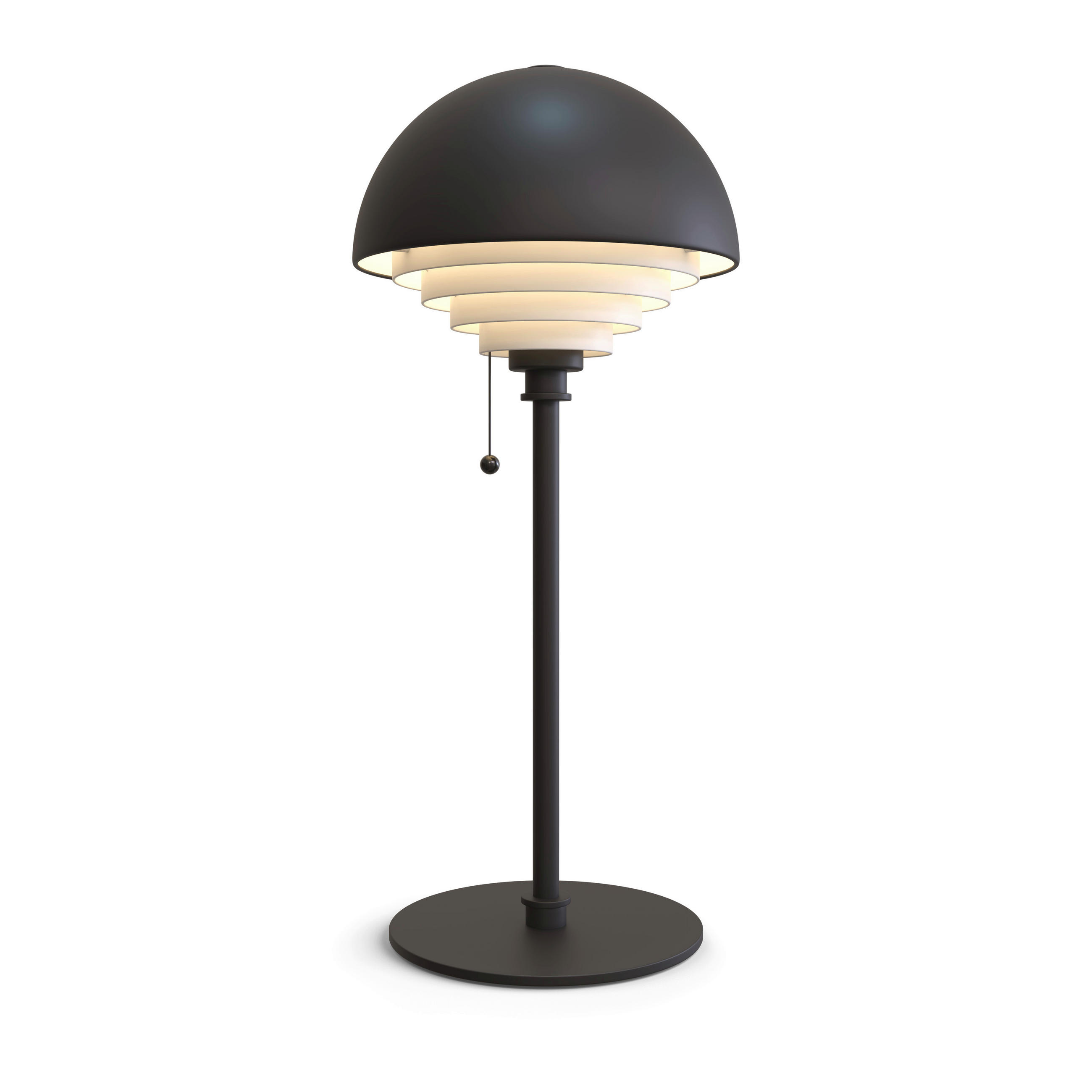 TISCHLEUCHTE 23/52 cm   - Schwarz, Basics, Metall (23/52cm) - Belid